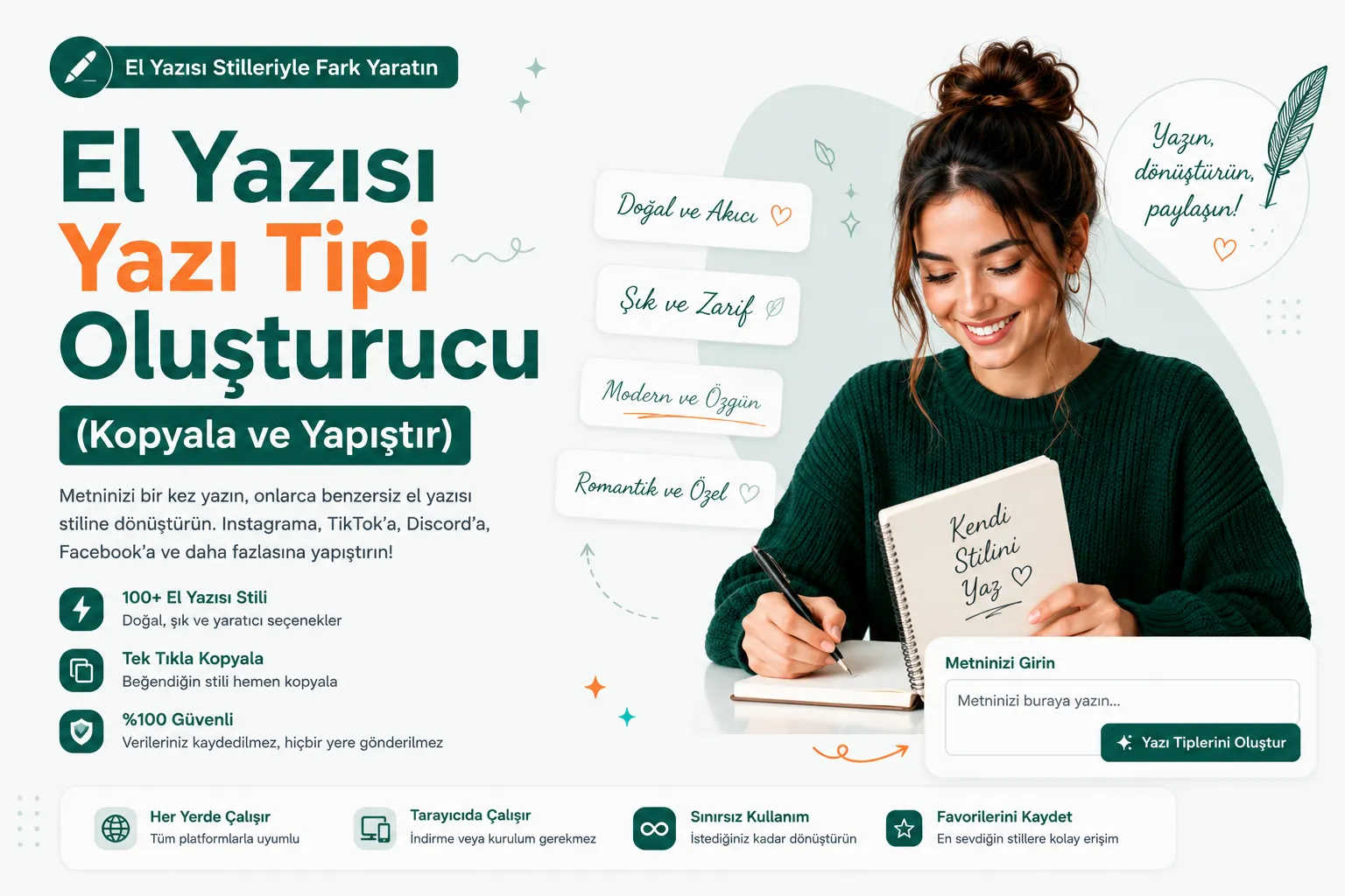 Sophie şu stillerde gösterilmiş: cursive, bold cursive and italic styles
