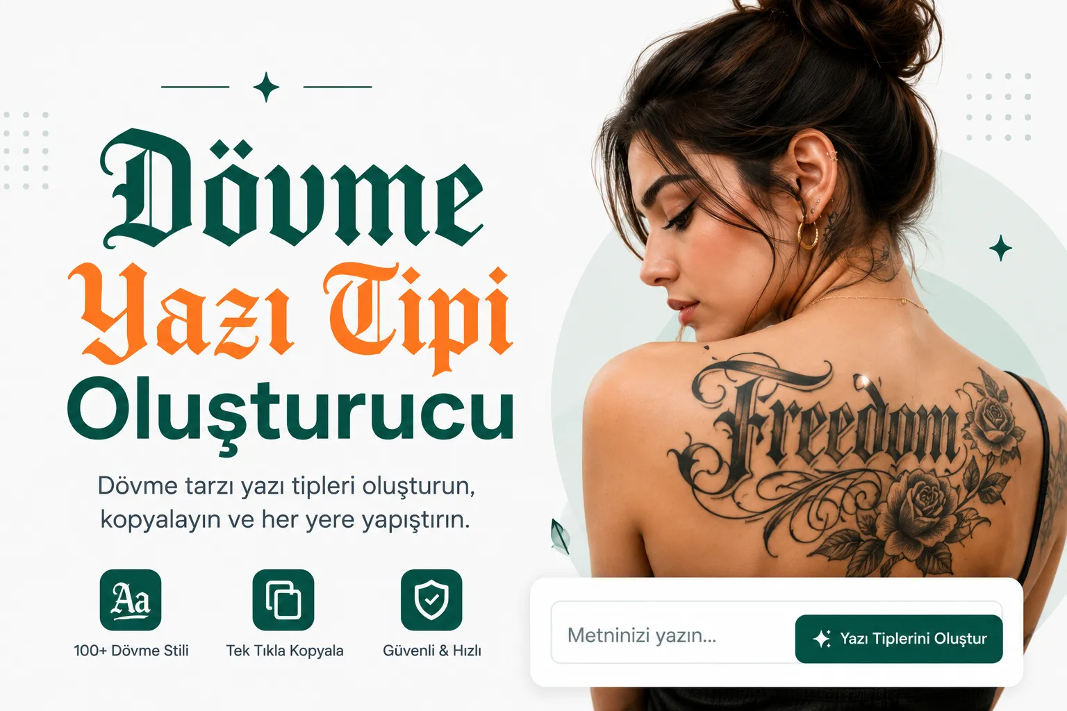 A name şu stillerde gösterilmiş: cursive script and gothic blackletter tattoo lettering